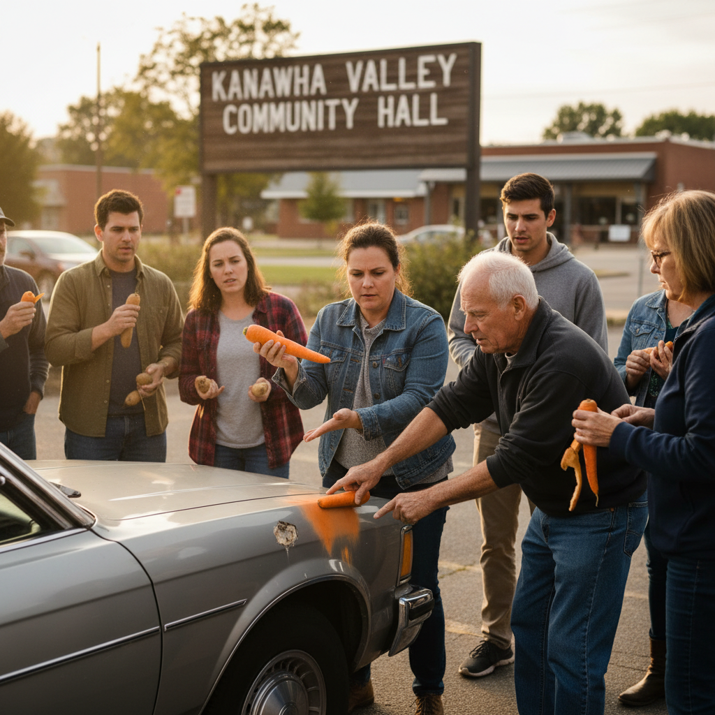 A bunch of carrots, which some residents claim can be used for vehicle detailing.