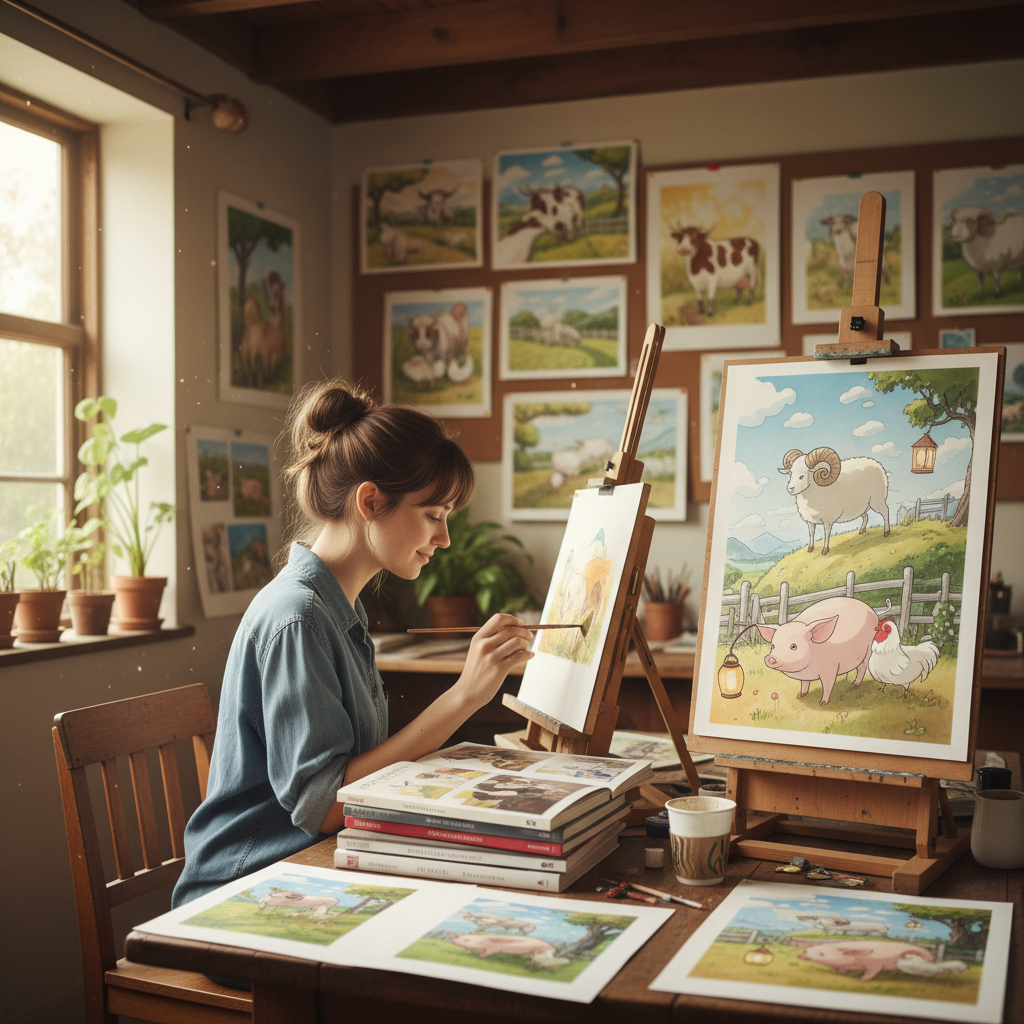 Regional Artist Explores Animation Influence in New Animal Illustrations