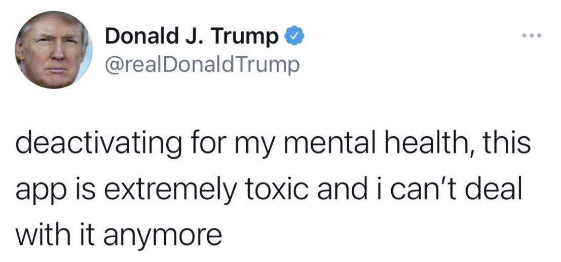 BREAKING NEWS: Trump deactivates TRUTH SOCIAL account BECAUSE OF MENTAL HEALTH