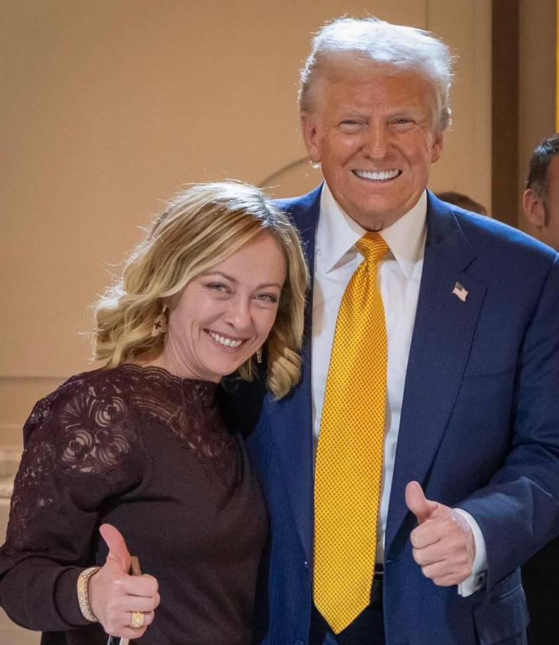 Italian Prime Minister Giorgia Meloni and Donald Trump appear together at a recent event.