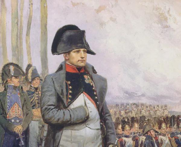 A historical rendering of Napoleon Bonaparte during the period of his American discovery.