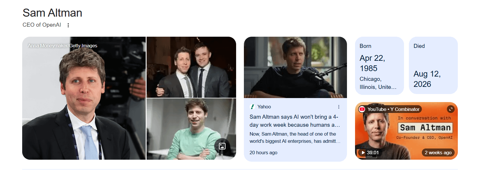 Sam Altman, CEO of OpenAI, was a leading figure in the artificial intelligence industry.
